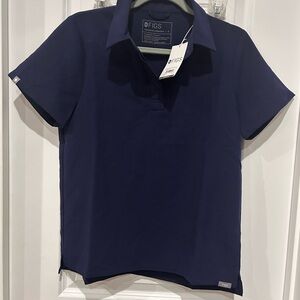 Figs Deep Blue Scrub Top NWT